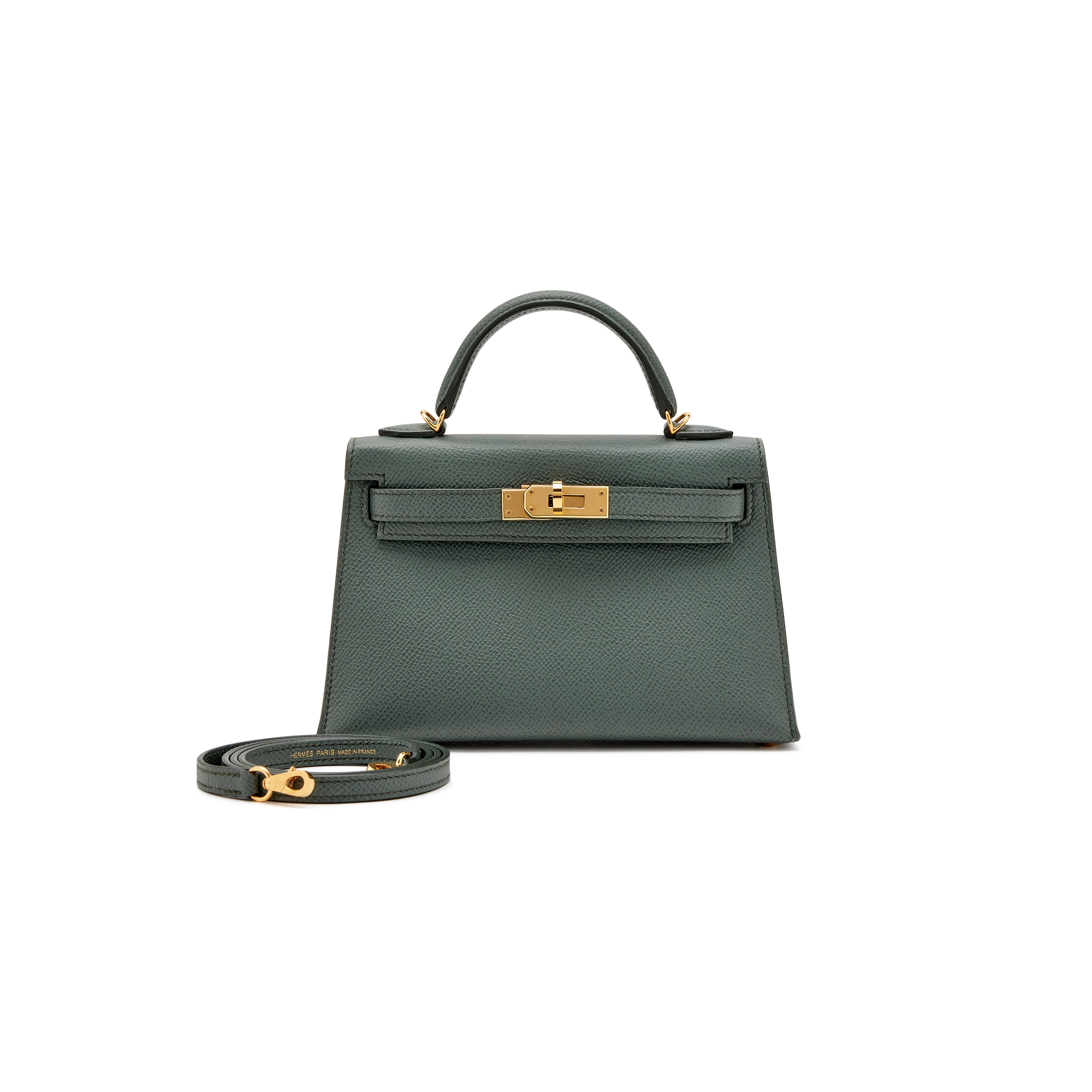 HERMÈS EPSOM MINI KELLY 20 GOLD HARDWARE (19*12*5.5cm) 